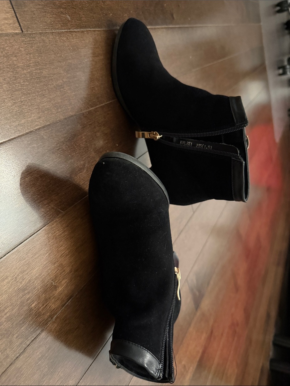 Women’s Black Ankle Booties with Side Zip